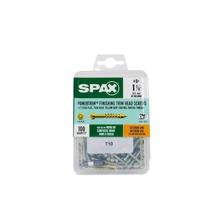 Spax SPAX PowerTrim No. 8 in. X 1-1/4 in. L Star Round Head Serrated Trim Screws 42318704003268
